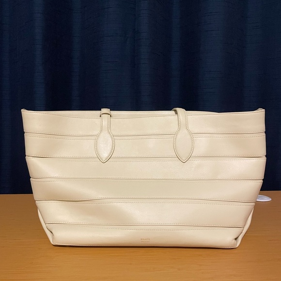 KHAITE Florence Stripe Leather Tote - Picture 7 of 15